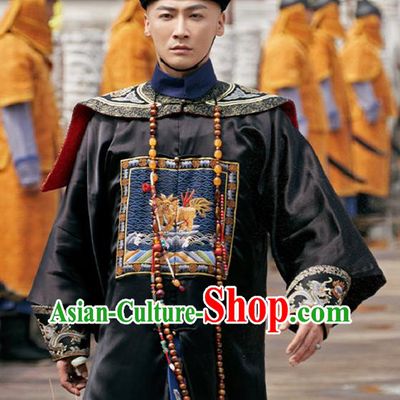 China Qing Dynasty Official Robes Wuxia TV Series Fei Hu Wai Zhuan Fu Kang An Clothing Ancient Military Ministry Costumes