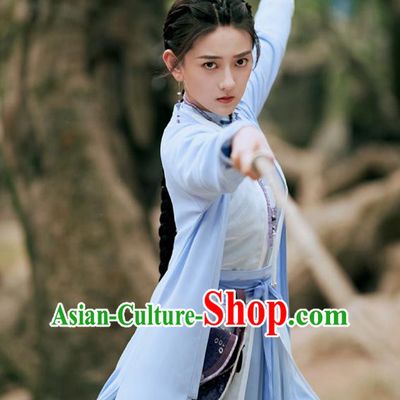 Wuxia TV Series Fei Hu Wai Zhuan Yuan Ziyi Clothing China Ancient Swordswoman Costumes Traditional Heroine Dresses