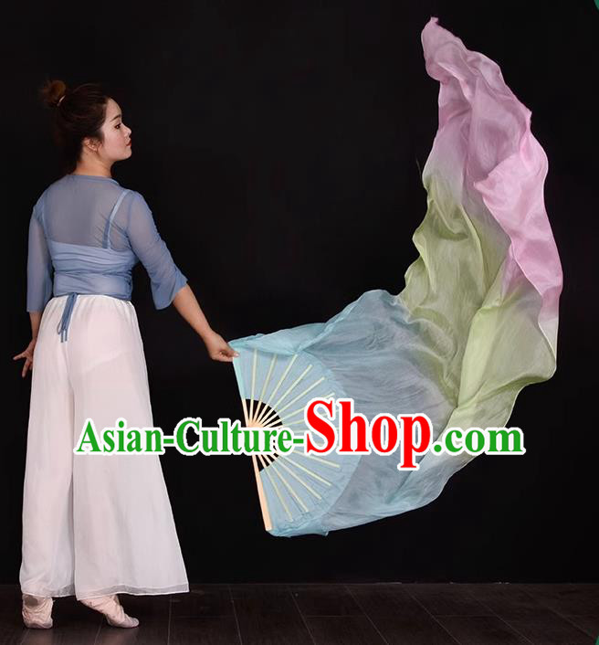 China Women Group Dance Fan Handmade Long Ribbon Fan Yangko Dance Fan Folk Dance Silk Fan China Women Group Dance Fan Handmade Long Ribbon Fan Yangko Dance Fan Folk Dance Silk Fan