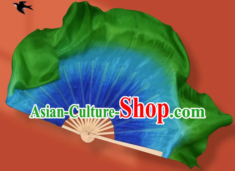China Jiaozhou Yangko Dance Silk Fan Handmade Ribbon Fan Classical Dance Fan China Jiaozhou Yangko Dance Silk Fan Handmade Ribbon Fan Classical Dance Fan