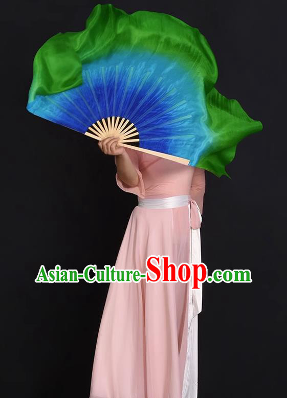 China Jiaozhou Yangko Dance Silk Fan Handmade Ribbon Fan Classical Dance Fan China Jiaozhou Yangko Dance Silk Fan Handmade Ribbon Fan Classical Dance Fan