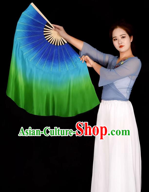 China Jiaozhou Yangko Dance Silk Fan Handmade Ribbon Fan Classical Dance Fan China Jiaozhou Yangko Dance Silk Fan Handmade Ribbon Fan Classical Dance Fan