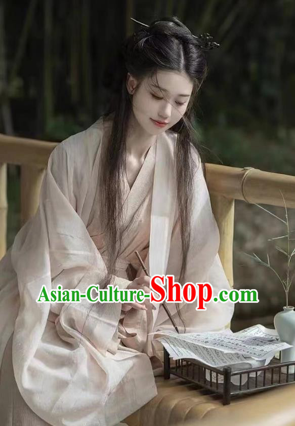 China Jin Dynasty Young Lady Clothing Ancient Noble Princess Costumes Woman Apricot Hanfu Dress China Jin Dynasty Young Lady Clothing Ancient Noble Princess Costumes Woman Apricot Hanfu Dress