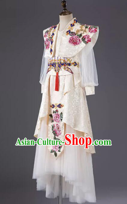 Top China Show Embroidered Costume Children Catwalks Clothing Model Contest Dress Top China Show Embroidered Costume Children Catwalks Clothing Model Contest Dress