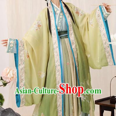 China Ancient Royal Princess Clothing Traditional Woman Green Hanfu Dress Song Dynasty Noble Lady Costumes