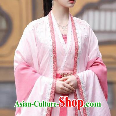 China Pink Hanfu Dress Romantic TV Series New Life Begins Princess Li Wei Clothing Ancient Noble Lady Costumes