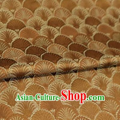 Brown China Classical Pine Needle Pattern Design Cloth Hanfu Drapery Traditional Brocade Fabric