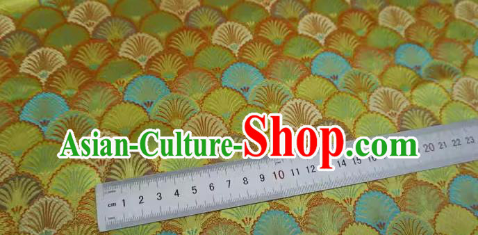 Lime China Cheongsam Drapery Traditional Brocade Fabric Classical Pine Needle Pattern Design Cloth Lime China Cheongsam Drapery Traditional Brocade Fabric Classical Pine Needle Pattern Design Cloth