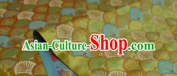 Lime China Cheongsam Drapery Traditional Brocade Fabric Classical Pine Needle Pattern Design Cloth Lime China Cheongsam Drapery Traditional Brocade Fabric Classical Pine Needle Pattern Design Cloth