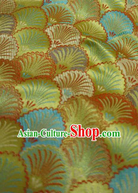Lime China Cheongsam Drapery Traditional Brocade Fabric Classical Pine Needle Pattern Design Cloth Lime China Cheongsam Drapery Traditional Brocade Fabric Classical Pine Needle Pattern Design Cloth