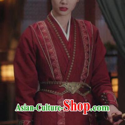 Romantic TV Series New Life Begins Shangguan Jing Clothing China Ancient Female Swordsman Red Dresses Traditional Hanfu Costumes