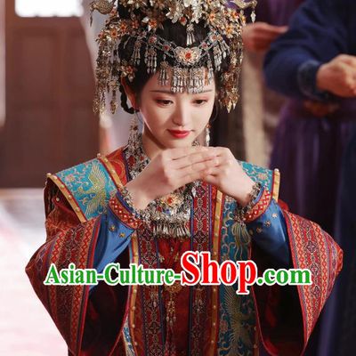 China Traditional Wedding Costumes Ancient Princess Dresses Romantic TV Series New Life Begins Bride Li Wei Clothing