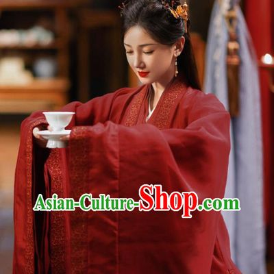 Romantic TV Series New Life Begins Hao Xia Clothing China Court Woman Costumes Ancient Noble Concubine Red Dresses
