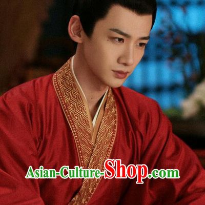 China Traditional Wedding Costume TV Series New Life Begins Prince Yin Zheng Clothing Ancient Groom Red Outfit