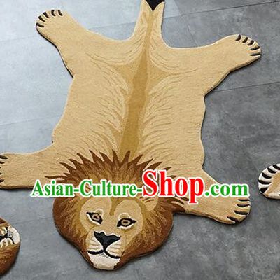 Handmade Woolen Rug African Lion Carpet