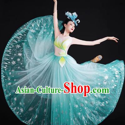 Opening Dance Big Swing Skirt Performance Costume Female Large Stage Singing Dancer Long Skirt Modern Dance Costume Dress
