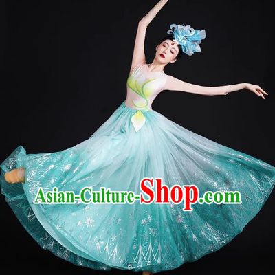 Opening Dance Big Swing Skirt Performance Costume Female Large Stage Singing Dancer Long Skirt Modern Dance Costume Dress