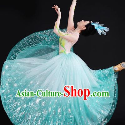 Opening Dance Big Swing Skirt Performance Costume Female Large Stage Singing Dancer Long Skirt Modern Dance Costume Dress