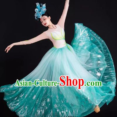 Opening Dance Big Swing Skirt Performance Costume Female Large Stage Singing Dancer Long Skirt Modern Dance Costume Dress