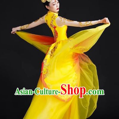 Spring Festival Gala Opening Dance Large Swing Skirt Performance Costumes Modern Dance Costumes Brilliant Chinese Dream Song Accompanying Dance Long Skirt Female