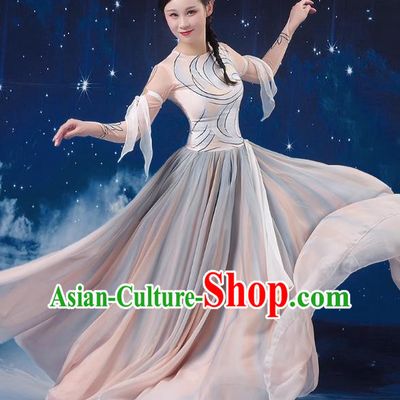 Classical Dance Performance Costume Female Chinese Style Art Examination Chorus Dance Costume Modern Opening Dance Big Swing Skirt