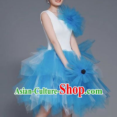 Modern Dance Costumes Fashion Dancer Costumes Opening Dance Costumes Fluffy Chorus Square Dance Dresses