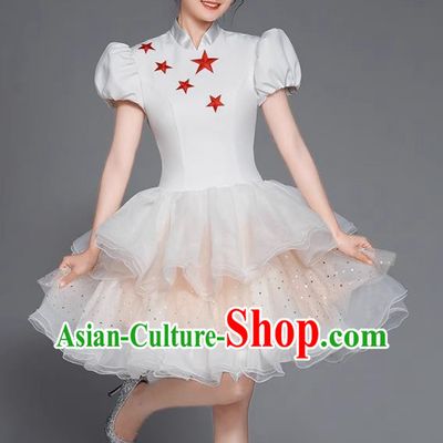 Modern Dance Costume Female Fashion Opening Dance Choir Dance Dress Square Dance Tutu Skirt Adult