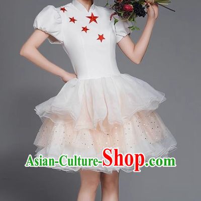 Modern Dance Costume Female Fashion Opening Dance Choir Dance Dress Square Dance Tutu Skirt Adult