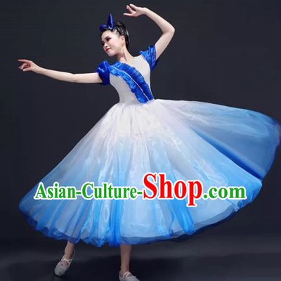 Opening Dance Large Swing Skirt Dance Costume Performance Clothing Chorus Clothing Female Adult Singing and Dancing Modern Stage Dress