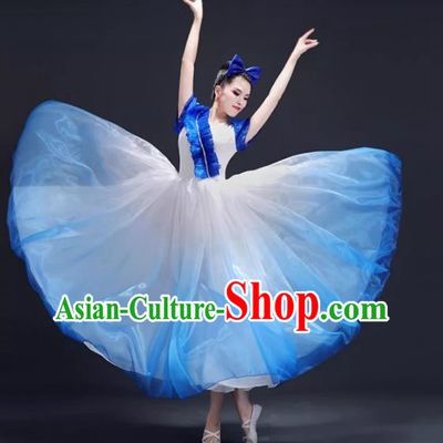 Opening Dance Large Swing Skirt Dance Costume Performance Clothing Chorus Clothing Female Adult Singing and Dancing Modern Stage Dress
