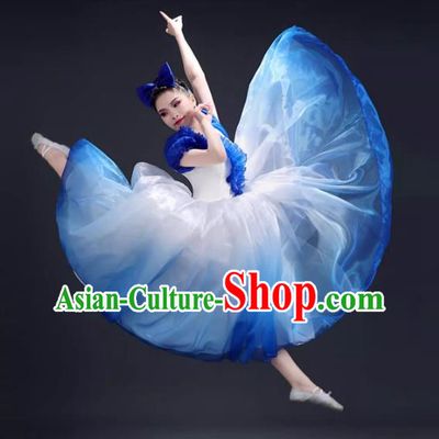 Opening Dance Large Swing Skirt Dance Costume Performance Clothing Chorus Clothing Female Adult Singing and Dancing Modern Stage Dress