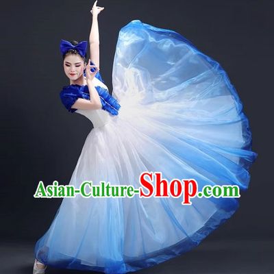 Opening Dance Large Swing Skirt Dance Costume Performance Clothing Chorus Clothing Female Adult Singing and Dancing Modern Stage Dress