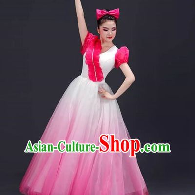 Opening Dance Big Swing Skirt Performance Costume Female Dance Costume Song and Dance Dress Modern Stage Long Skirt