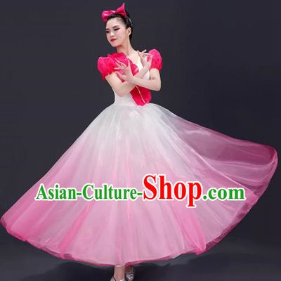 Opening Dance Big Swing Skirt Performance Costume Female Dance Costume Song and Dance Dress Modern Stage Long Skirt