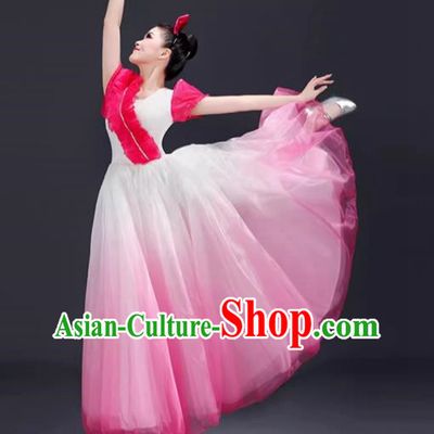 Opening Dance Big Swing Skirt Performance Costume Female Dance Costume Song and Dance Dress Modern Stage Long Skirt