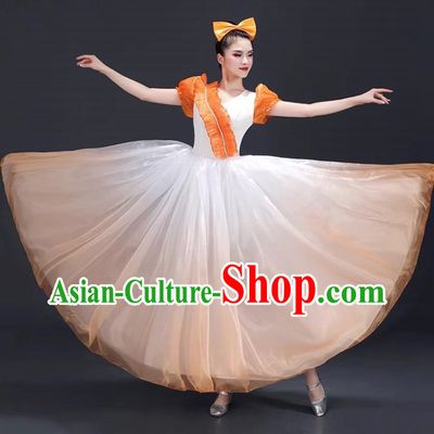 Opening Dance Large Swing Skirt Dance Costume Performance Clothing Chorus Clothing Female Dancer Performance Clothing Modern Stage Dress