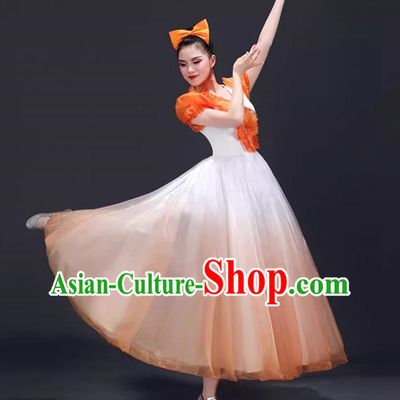 Opening Dance Large Swing Skirt Dance Costume Performance Clothing Chorus Clothing Female Dancer Performance Clothing Modern Stage Dress