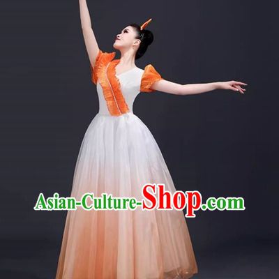Opening Dance Large Swing Skirt Dance Costume Performance Clothing Chorus Clothing Female Dancer Performance Clothing Modern Stage Dress