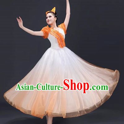 Opening Dance Large Swing Skirt Dance Costume Performance Clothing Chorus Clothing Female Dancer Performance Clothing Modern Stage Dress