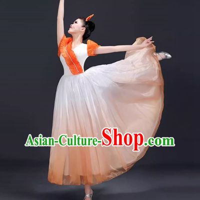 Opening Dance Large Swing Skirt Dance Costume Performance Clothing Chorus Clothing Female Dancer Performance Clothing Modern Stage Dress