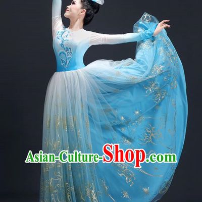Opening Dance Big Swing Skirt Performance Costume Female Large Stage Chorus Modern Dance Costume Song Dance Dress
