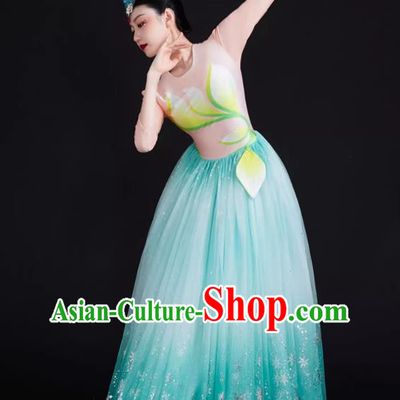 Opening Dance Big Swing Skirt Performance Costume Female Large Stage Singing Dancer Long Skirt Modern Dance Costume Dress