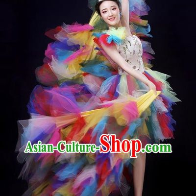 Opening Dance Large Swing Skirt Modern Dance Performance Costume Female Atmospheric Stage Chorus Singing Dance Performance