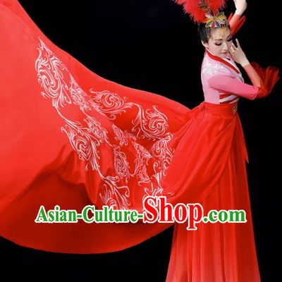 Opening Dance Large Swing Skirt Costumes Solo Chorus Costumes Host Catwalk Stage Costumes Ode To The Motherland Dance Costumes