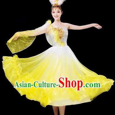 Opening Dance Big Swing Skirt Dance Costume Female Stage Modern Dance Dress Accompaniment Dance Costume Long Skirt