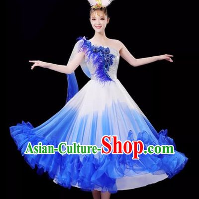 Opening Dance Big Swing Skirt Performance Costume Female Singer Dancer Big Skirt Classical Dance Costume Modern Long Skirt