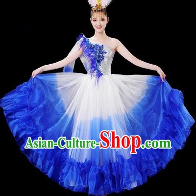 Opening Dance Big Swing Skirt Performance Costume Female Singer Dancer Big Skirt Classical Dance Costume Modern Long Skirt