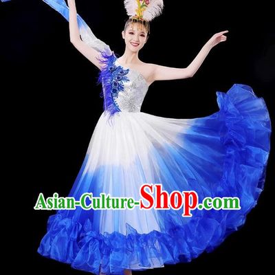 Opening Dance Big Swing Skirt Performance Costume Female Singer Dancer Big Skirt Classical Dance Costume Modern Long Skirt