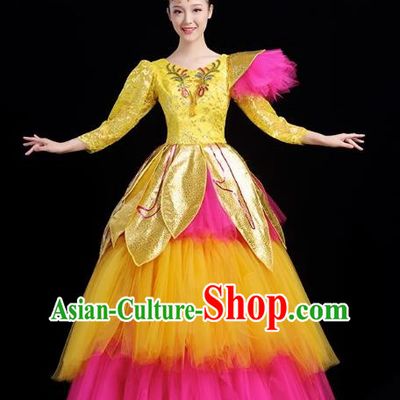 Opening Dance Big Swing Skirt Spring Festival Evening Stage Dance Costume Modern Dance Big Skirt Performance Costume Female
