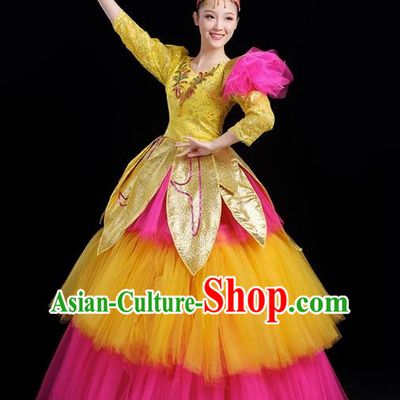 Opening Dance Big Swing Skirt Spring Festival Evening Stage Dance Costume Modern Dance Big Skirt Performance Costume Female